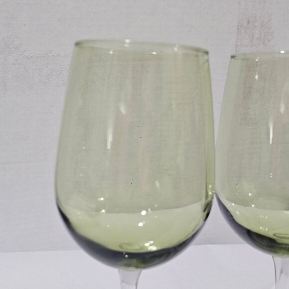 Vina Blue Libbey Red Wine Goblet 9" blown glass 17oz set of 2 stylish romantic - Picture 7 of 7